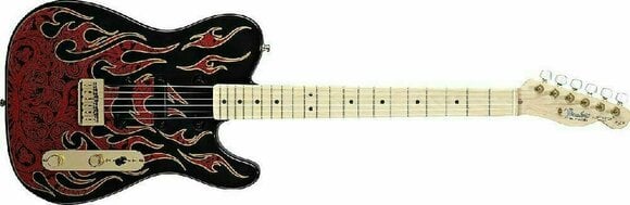 Elektrisk gitarr Fender James Burton Telecaster MN Red Paisley Flames - 2