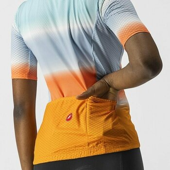 Odzież kolarska / koszulka Castelli Dolce W Golf Skylight/Pop Orange S - 5