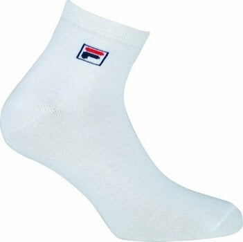 Čarape za fitnes Fila F9303 Socks Quarter Plain 3-Pack White 43-46 Čarape za fitnes - 2