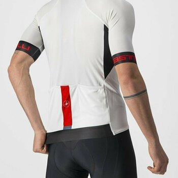 Cycling jersey Castelli Entrata VI Jersey Ivory/Light Black/Red M - 6