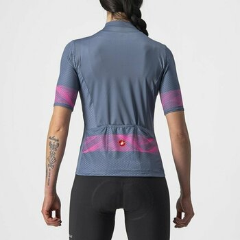 Maglietta ciclismo Castelli Fenice W Maglia Light Steel Blue/Pink Fluo S - 2