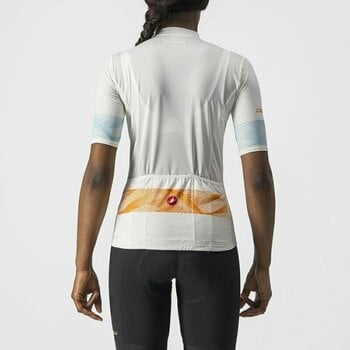 Cycling jersey Castelli Fenice W Ivory/Pop Orange/Skylight XL - 2