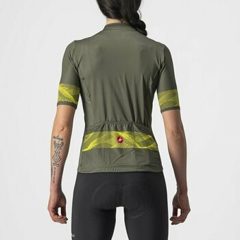 Cycling jersey Castelli Fenice W Military Green/Sulphur XL - 2