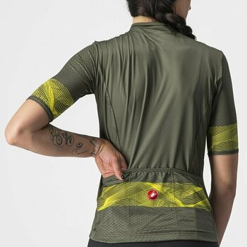 Cycling jersey Castelli Fenice W Military Green/Sulphur XL - 6