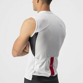 Cycling jersey Castelli Entrata VI Ivory/Light Black/Red S - 5