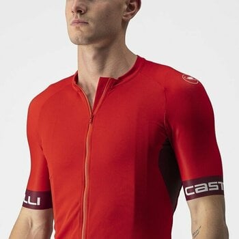 Cycling jersey Castelli Entrata VI Red/Bordeaux/Ivory S - 4