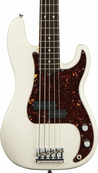 5-string Bassguitar Fender American Standard Precision Bass V RW Olympic White - 2