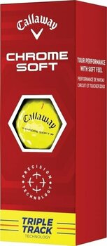 Golfový míček Callaway Chrome Soft 2022 Yellow Triple Track - 2