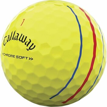 Golf žogice Callaway Chrome Soft 2022 Yellow Triple Track - 4