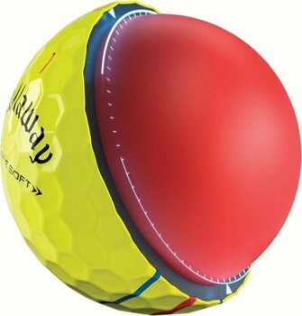 Piłka golfowa Callaway Chrome Soft 2022 Yellow Triple Track - 6