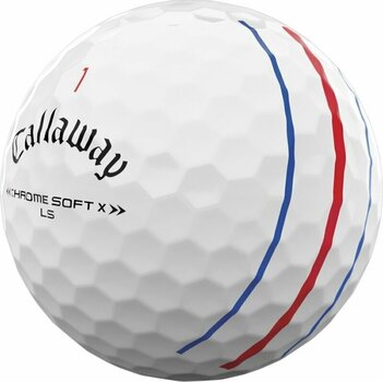 Нова топка за голф Callaway Chrome Soft X LS 2022 White Triple Track - 4