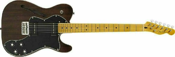 Guitare électrique Fender Modern Player Telecaster Thinline Deluxe MN Black Transparent - 2