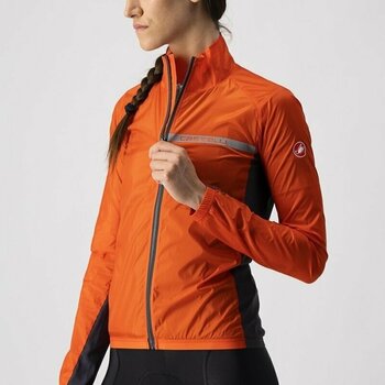 Αντιανεμικά Ποδηλασίας Castelli Squadra Stretch W Μπουφάν Fiery Red/Dark Gray L - 4