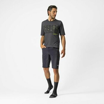 Odzież kolarska / koszulka Castelli Trail Tech SS Dark Gray/Black/Electric Lime L - 6