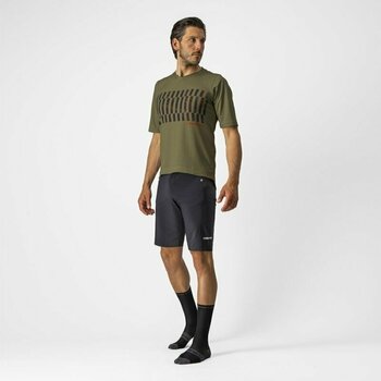Jersey/T-Shirt Castelli Trail Tech SS Olive Green/Dark Gray/Orange Rust S - 6