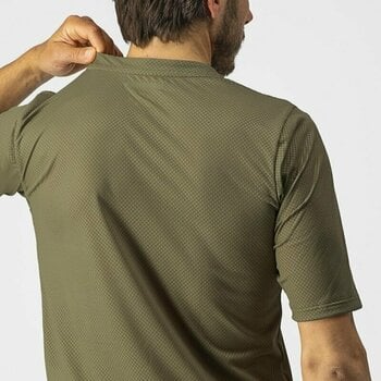 Odzież kolarska / koszulka Castelli Trail Tech SS Golf Olive Green/Dark Gray/Orange Rust L - 4