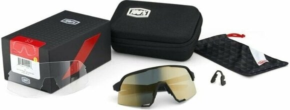 Kerékpáros szemüveg 100% S3 Soft Tact Black/Soft Gold Mirror Kerékpáros szemüveg - 6