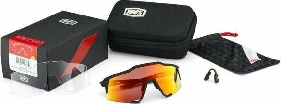 Óculos de ciclismo 100% S3 Soft Tact Stone Grey/HiPER Crimson Silver Mirror Óculos de ciclismo - 5