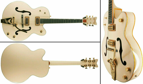 Semi-Acoustic Guitar Gretsch G6136 1958 Stephen Stills White Semi-Acoustic Guitar - 2