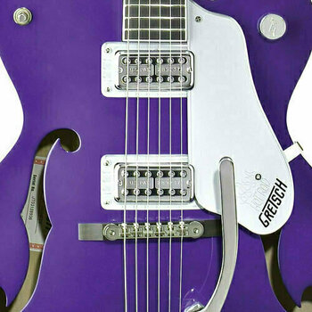 Polu-akustična gitara Gretsch G6120SHP TV Setzer Hot Rod Purple - 4
