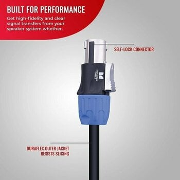 Cablu complet pentru boxe Monster Cable Prolink Performer 600 10FT Speakon Speaker Cable Negru 3 m - 2