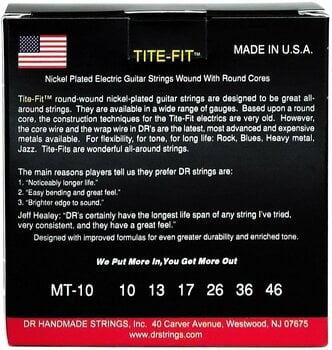 Saiten für E-Gitarre DR Strings MT-10 Tite Fit 3-Pack - 4