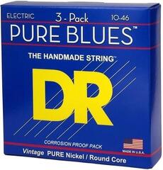 Struny pre elektrickú gitaru DR Strings PHR-10 Pure Blues 3-Pack Struny pre elektrickú gitaru - 3
