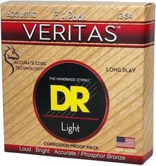 Struny pre akustickú gitaru DR Strings VTA-12 Veritas 3-Pack Struny pre akustickú gitaru - 3