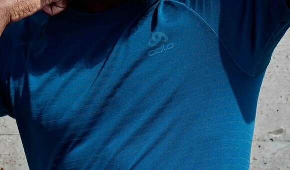 Running t-shirt with long sleeves Odlo The Blackcomb Light Long Sleeve Base Layer Men's Black/Space Dye XL Running t-shirt with long sleeves - 6