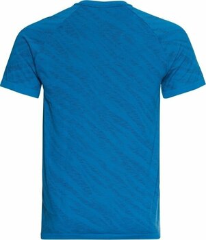 Тениска с къс ръкав за бягане Odlo The Blackcomb Light Short Sleeve Base Layer Men's Indigo Bunting Space Dye M Тениска с къс ръкав за бягане - 2