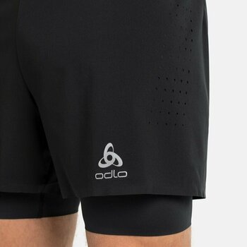 Hardloopshorts Odlo Men's ZEROWEIGHT 5 INCH 2-in-1 Running Shorts Black XL Hardloopshorts - 3