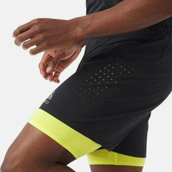 Running shorts Odlo Men's ZEROWEIGHT 5 INCH 2-in-1 Running Shorts Black/Evening Primrose M Running shorts - 3