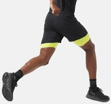 Running shorts Odlo Men's ZEROWEIGHT 5 INCH 2-in-1 Running Shorts Black/Evening Primrose M Running shorts - 6