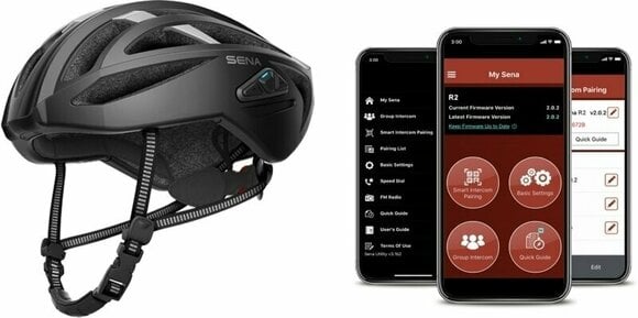 Smart Helm Sena R2 Matt Gray S Smart Helm - 6