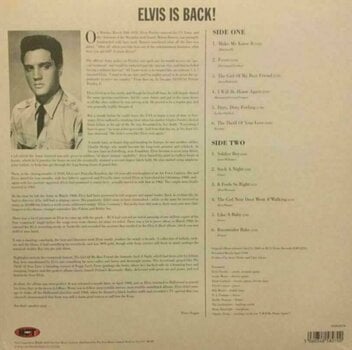Disco de vinil Elvis Presley - Elvis Is Back! (Yellow Vinyl) (LP) - 2