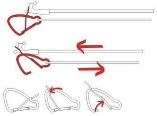 Cange, Vasla, Pagaie Lindemann Mooring hook SS AISI316 200mm Cange, Vasla, Pagaie - 3