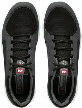 Mens Sailing Shoes Helly Hansen Men's Ahiga V4 Hydropower Sneakers Jet Black/White/Silver Grey/Excalibur 44,5 - 4