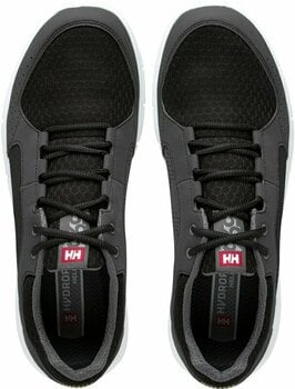 Mens Sailing Shoes Helly Hansen Men's Ahiga V4 Hydropower Sneakers Jet Black/White/Silver Grey/Excalibur 45 - 4
