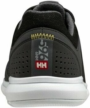 Mens Sailing Shoes Helly Hansen Men's Ahiga V4 Hydropower Sneakers Jet Black/White/Silver Grey/Excalibur 45 - 6