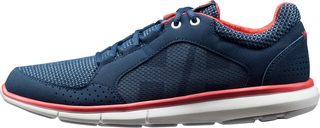 Womens Sailing Shoes Helly Hansen Women's Ahiga V4 Hydropower Navy/Off White/Cayenne - 1