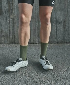 Meias de ciclismo POC Flair Sock Mid Epidote Green/Uranium Black L Meias de ciclismo - 4