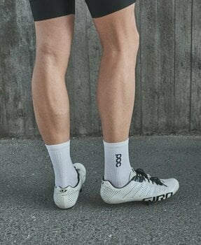 Chaussettes de cyclisme POC Flair Sock Mid Hydrogen White/Zink Orange L Chaussettes de cyclisme - 3