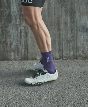 Fietssokken POC Flair Sock Mid Sapphire Purple/Hydrogen White M Fietssokken - 4