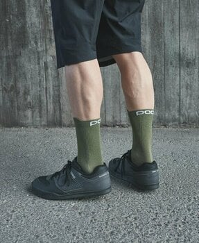 Cyklo ponožky POC Lithe MTB Sock Mid Epidote Green M Cyklo ponožky - 3