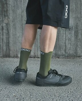 Calcetines de ciclismo POC Lithe MTB Sock Mid Epidote Green S Calcetines de ciclismo - 5