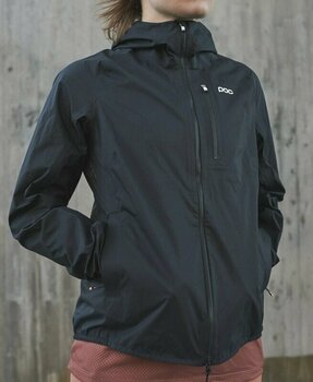 Cycling Jacket, Vest POC Motion Rain Women's Jacket Uranium Black XL - 10