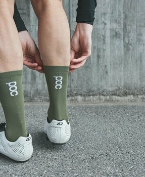Cycling Socks POC Vivify Sock Long Epidote Green M Cycling Socks - 3