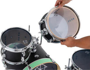 Zestaw perkusji akustycznej Dixon PODJ516BG Jet Set Plus Shellset Black Green Zestaw perkusji akustycznej - 3