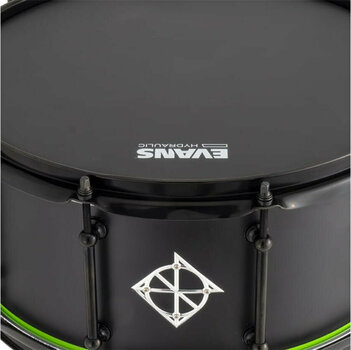 Snare Drum 14" Dixon PDSAN654BNG 14" Black Neon Green Satin Lacquer - 2