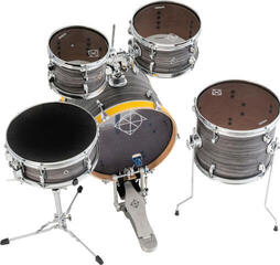 Zestaw perkusji akustycznej Dixon PODJ516EY Jet Set Plus Shellset Ebony Yellow Zestaw perkusji akustycznej - 2